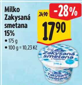 Milko Zakysaná smetana 15%, 175 g