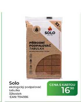 Solo ekologický podpalovač tabulka 32kostek