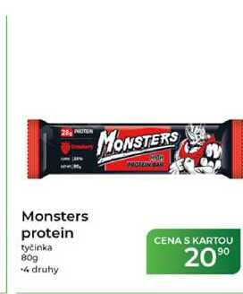 Monsters protein tyčinka 80g