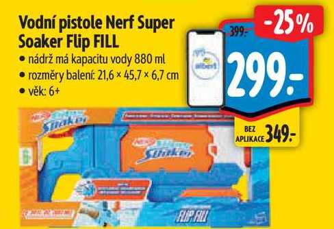 Vodní pistole Nerf Super Soaker Flip FILL