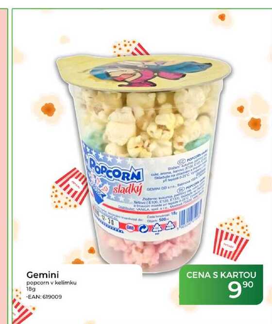 Gemini popcorn v kelímku 18g