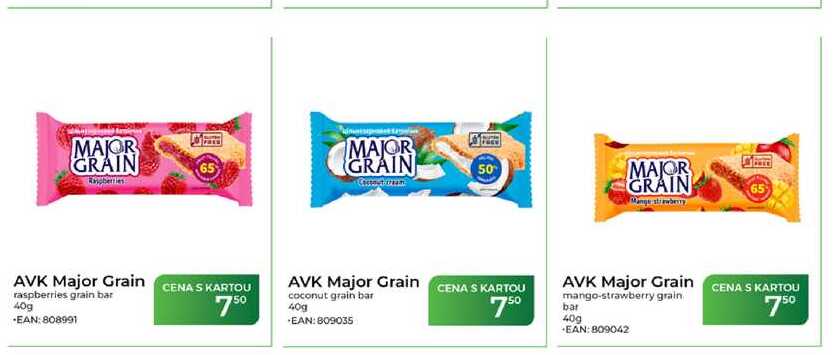 AVK Major Grain mango-strawberry grain. bar 40g