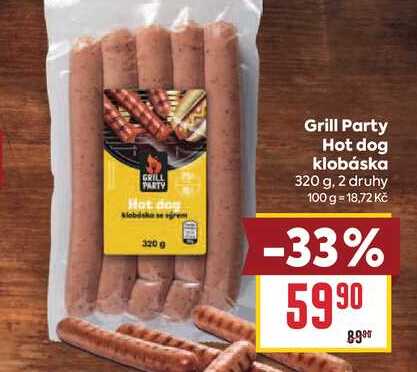 Grill Party Hot dog klobáska 320 g