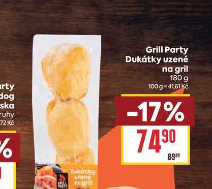 Grill Party Dukátky uzené na gril 180 g