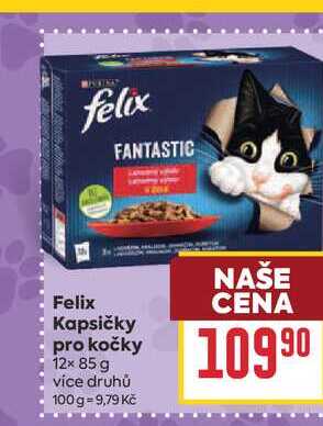 Felix Kapsičky pro kočky 12x 85 g