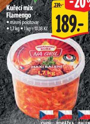 Kuřecí mix Flamengo, 1,7 kg