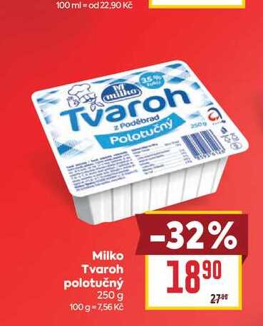Milko Tvaroh polotučný 250 g