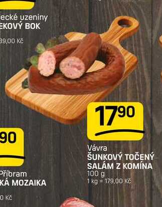 ŠUNKOVÝ TOČENÝ SALÁM Z KOMÍNA 100 g 
