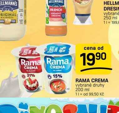 RAMA CREMA vybrané druhy 200 ml
