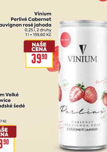 Vinium Perlivé Cabernet Sauvignon rosé jahoda 0,25l