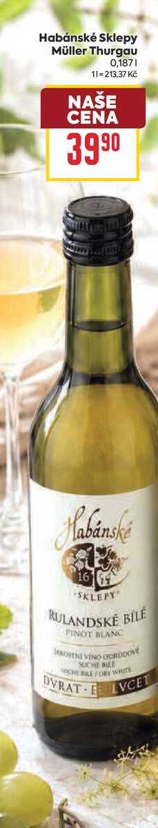 Habánské Sklepy Müller Thurgau 0,187l