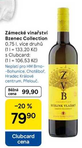Zámecké vinařství Bzenec Collection, 0.75 l, více druhů