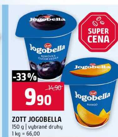ZOTT JOGOBELLA 150 g vybrané druhy 