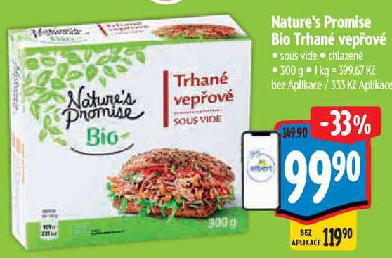 Nature's Promise Bio Trhané vepřové, 300 g