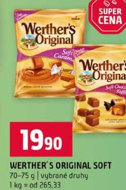 WERTHER'S ORIGINAL SOFT 70-75 g vybrané druhy