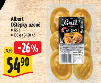 Albert Oštěpky uzené, 175 g