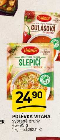 POLÉVKA VITANA vybrané druhy 45-95 g 