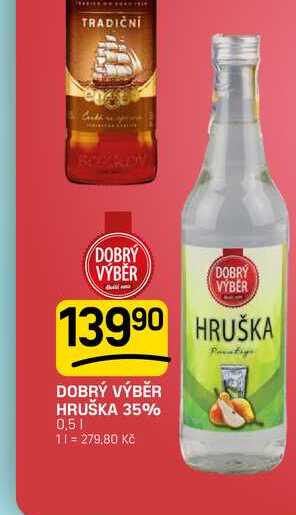 DOBRÝ VÝBĚR HRUŠKA 35% 0,5l