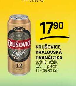 KRÁLOVSKÁ DVANÁCTKA světlý ležák plech 0,5l