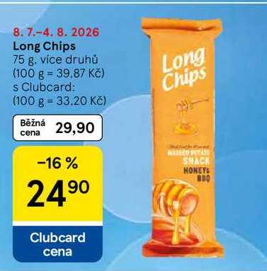 Long Chips, 75 g, více druhů
