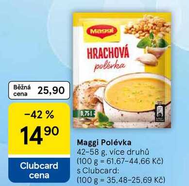 Maggi Polévka, 42-58 g, více druhů  