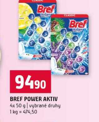 BREF POWER AKTIV 4x 50 g vybrané druhy