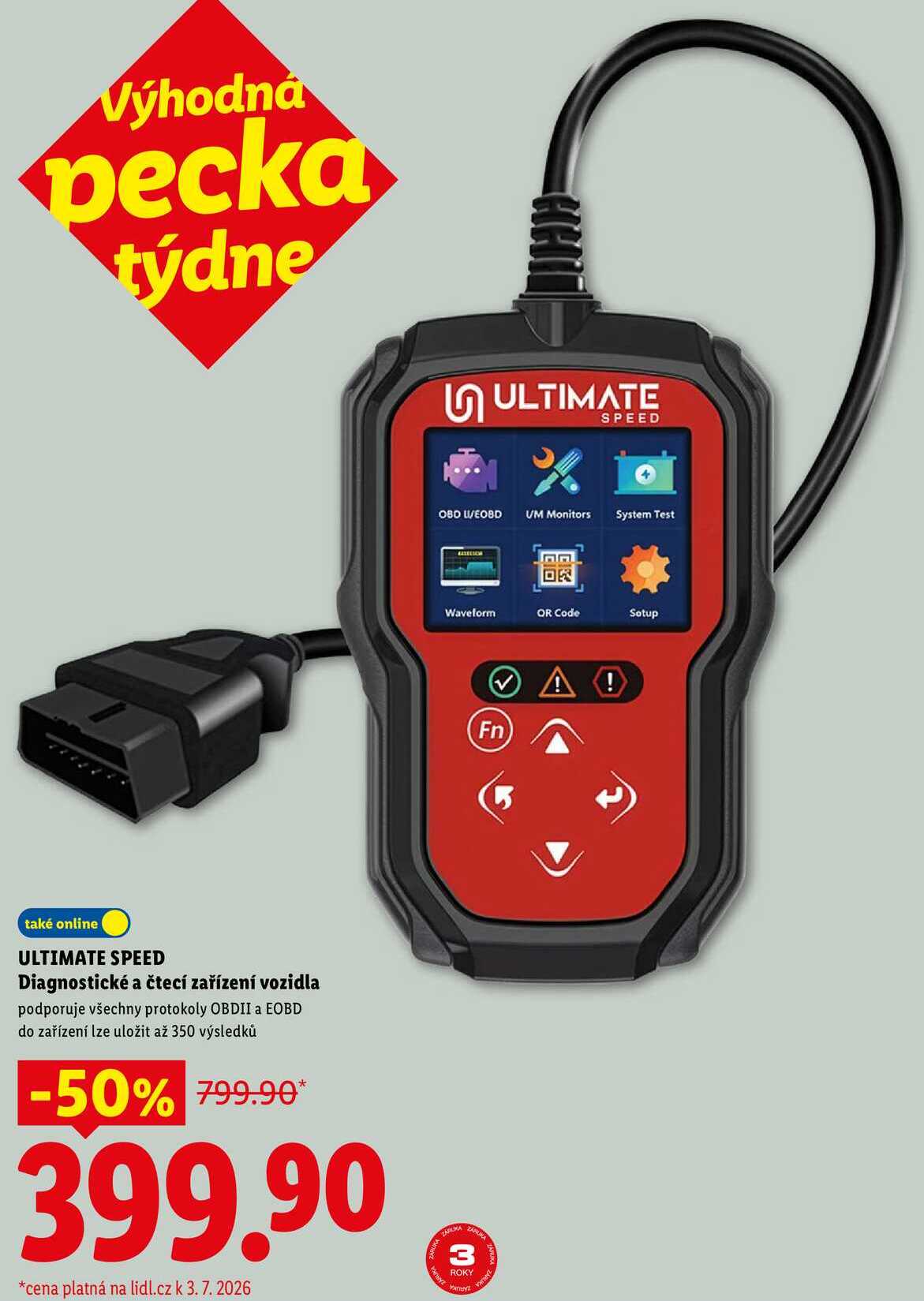 ULTIMATE SPEED Diagnostické a čtecí zařízení vozidla 