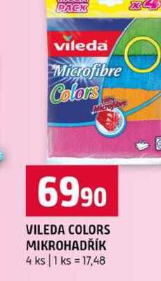 VILEDA COLORS MIKROHADŘÍK 4 ks