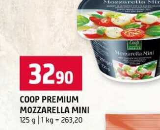 COOP PREMIUM MOZZARELLA MINI 125 g