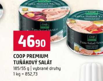 COOP PREMIUM TUŇÁKOVÝ SALÁT 1859 185/55 g vybrané druhy