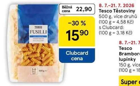 Tesco Těstoviny, 500 g 