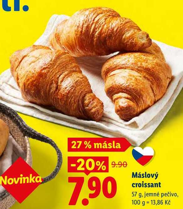 Máslový croissant, 57 g