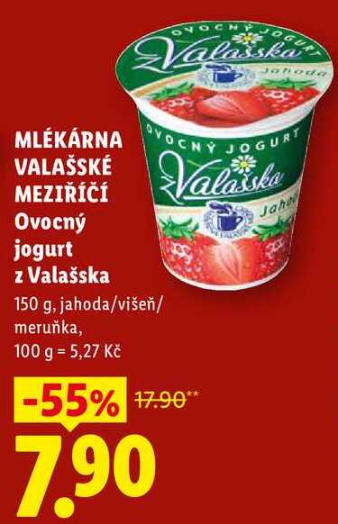 MLÉKÁRNA VALAŠSKÉ MEZIŘÍČÍ Ovocný jogurt z Valašska, 150 g