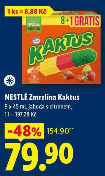 NESTLÉ Zmrzlina Kaktus, 9 x 45 ml