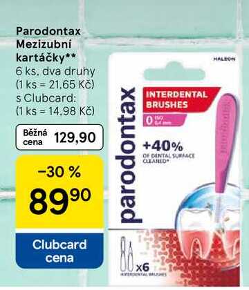 Parodontax Mezizubní kartáčky, 6 ks, dva druhy