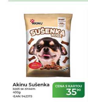 Akinu Sušenka kosti se zinkem 400g