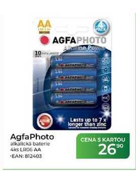 AgfaPhoto alkalická baterie 4ks LR06 AA  