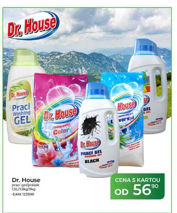Dr. House prací gel/prášek 1,5L/1,5kg/9kg