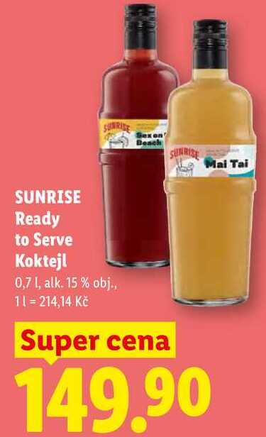 SUNRISE Ready to Serve Koktejl, 0,7 1