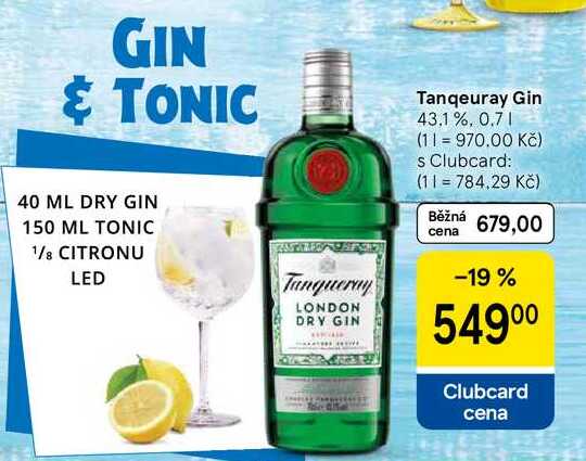 Tanqeuray Gin 43,1 %, 0,7 l