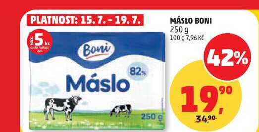 Boni Máslo 82%, 250 g