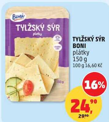 TYLŽSKÝ SÝR BONI plátky, 150 g 