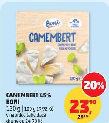 CAMEMBERT 45% BONI, 120 g