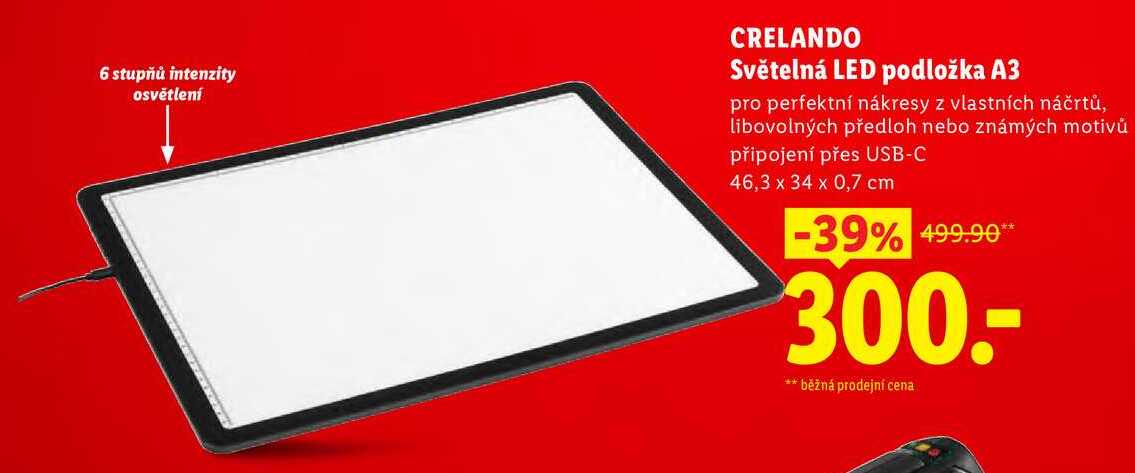 CRELANDO Světelná LED podložka A3