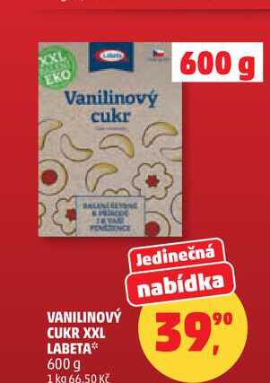 VANILINOVÝ CUKR XXL LABETA, 600 g