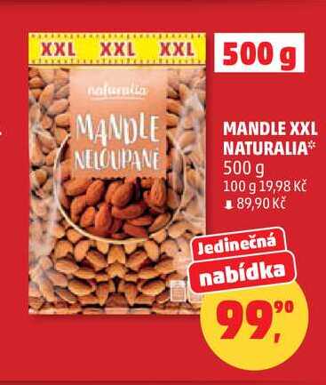 MANDLE XXL NATURALIA, 500 g 