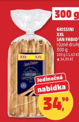GRISSINI XXL SAN FABIO různé druhy, 300 g