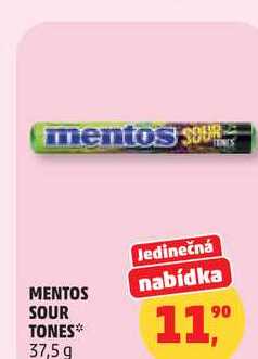 MENTOS SOUR TONES, 37,5 g