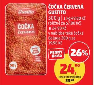 ČOČKA ČERVENÁ GUSTITO, 500 g