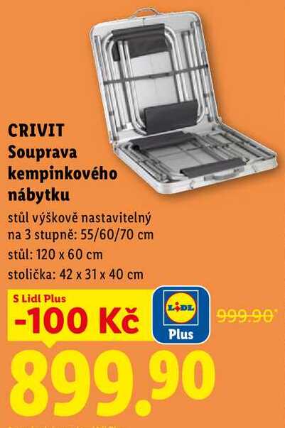 CRIVIT Souprava kempinkového nábytku 
